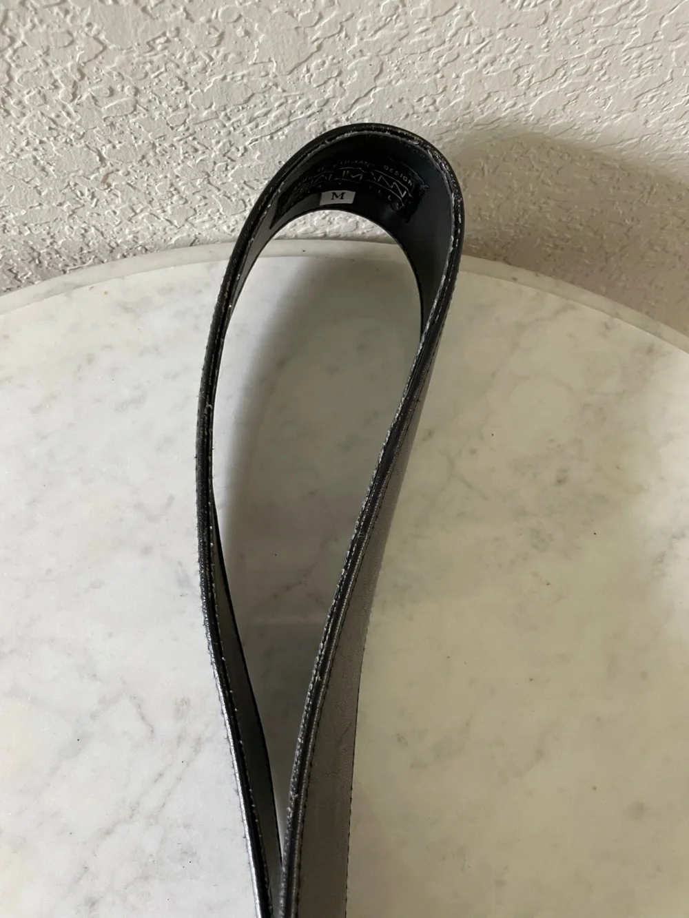 Rare 1994 Kathrine Baumann Beverly Hills Orchid Statement Buckle Leather Belt